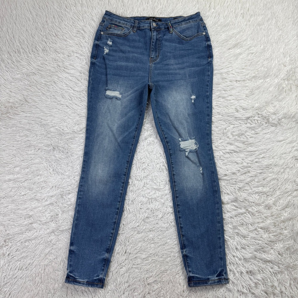 Judy Blue Pants Womens 15/32 Multicolor Embroidery Pocket High Waist Skinny Jean